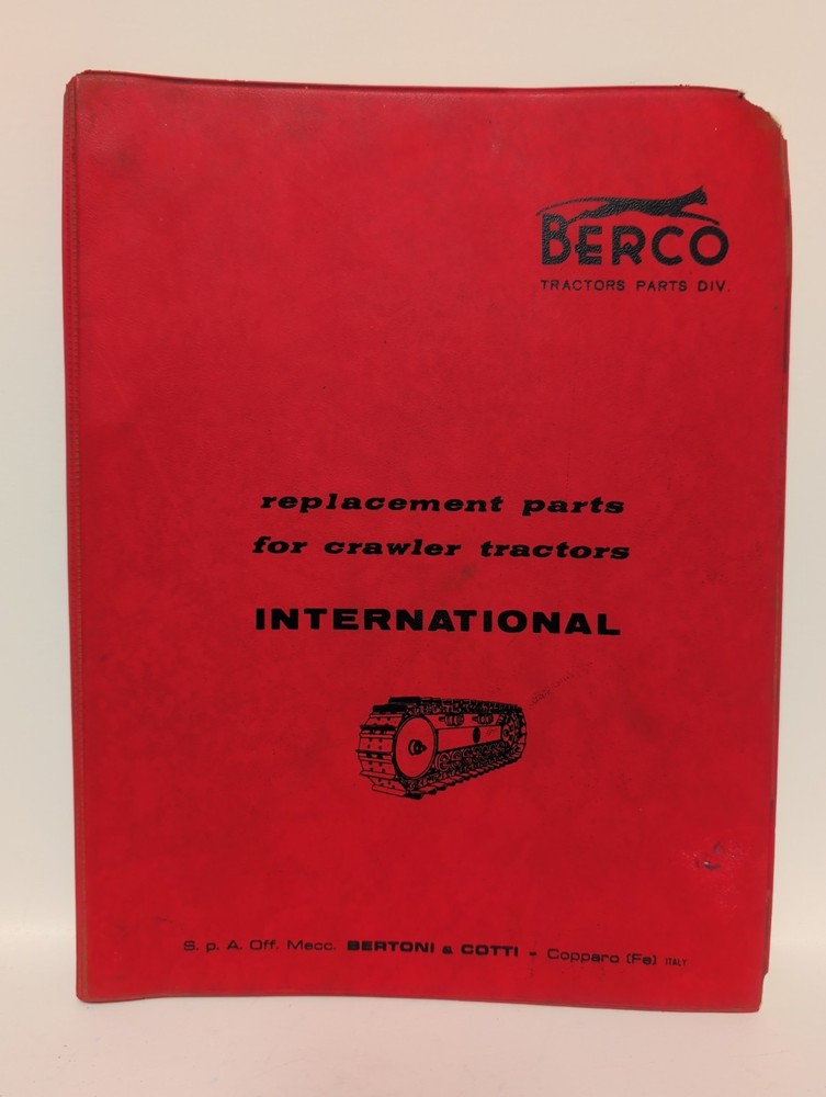 1967 Berco Allis-Chalmers Replacement Parts for Crawler Tractors Manual
