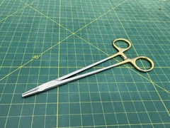 Millennium Surgical 1-4151 TC Mayo Hegar Needle Holder 7.5” w/ Serrated TC Jaws
