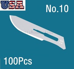 100Pcs Dental Surgical Blade Sterile Carbon Steel Scalpel #10/11/15/22/24/60