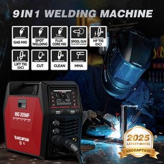 ARCCAPTAIN MIG205MP MIG Welder 9 IN 1 iControl Plasma Cutter & Welding Helmet US