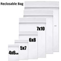 Clear 2mil Reclosable Zipper Poly Bags Self Seal Plastic Poly Bags MANY Sizes