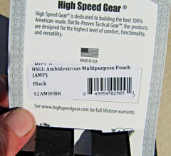 HIGH SPEED GEAR MULTI PURPOSE POUCH AMBIDEXTROUS BLACK