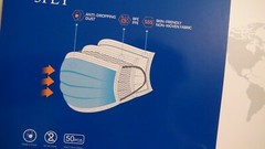 50 Pcs Sealed Disposable 3 Ply Medical Ear-Loop Face Masks ASTM L-1 Blue RFE 98%