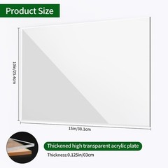 2 Pieces 15 X 15 Acrylic Sheet 1/8Inch Thick 3Mm Clear Plexiglass Sheetuse Fo…