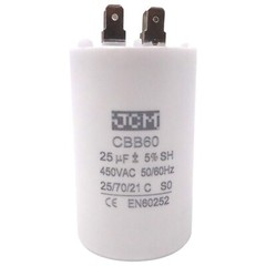 25UF 450VAC Motor Run Capacitor 450V AC CBB60 25 UF Round White 50/60HZ Cap