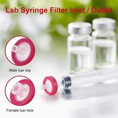 100Pcs Non Sterile PTFE Membrane Syringe Filter 13mm 0.22 Chemistry Hydrophilic