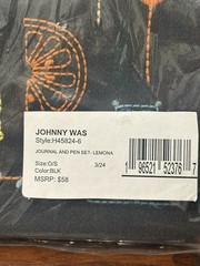 Authentic $58 Johnny Was Lemona Embroidered Journal And Pen Set New