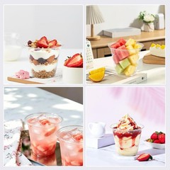 9 oz Clear Plastic Cups 50 Pack, Sturdy & Food Safe Disposable Cups for Cold or
