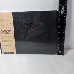 Skyline Notary Journal Official Record Log Book 250 Entries Vegan Leather Black