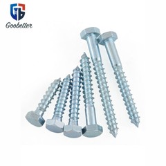 M6 M8 M10 M12 Zinc Plated Hexagon Head Wood Screws DIN 571 Lag Bolts All Length