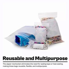 1000 Pcs 8″x10″ 2 Mil Reclosable Bag Writeable White Block Water-Resistant