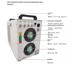 Chiller CW3000 Refrigeration for 5000W Laser Cutting CW5200 Engraving Water Tank