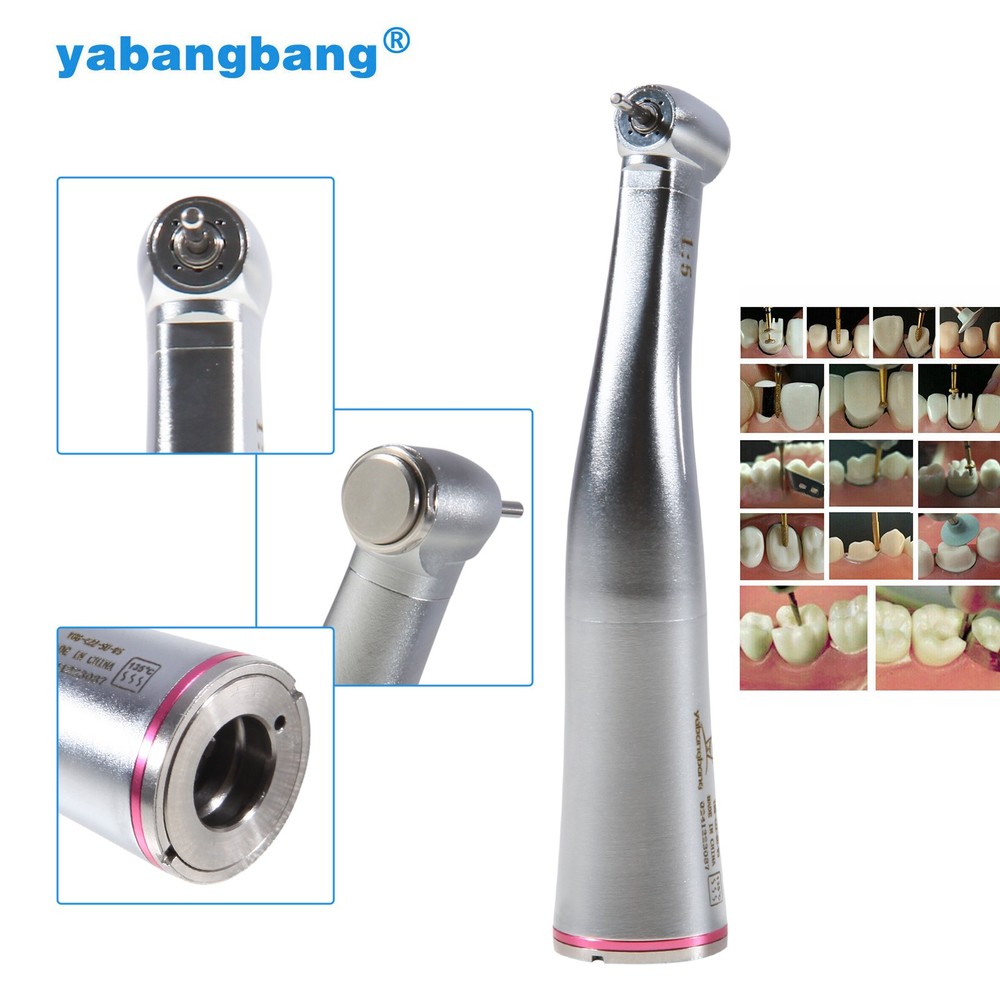 Yabangbang 1:1 1:5 20:1 LED Contra Angle Straight Handpiece E type Dental