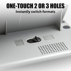 Electric 2-3 Hole Punch, Adjustable Desktop Eco-Punch, 30-Sheet Capacity, Built-