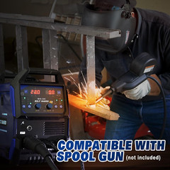 200A -110V/220V 6-In-1 Welding Machine Aluminum Mig/Flux Core Mig/Lift Tig/Stic