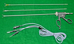 3pc Laparoscopic Bissinger Bipolar Maryland/ Ruby/ Fenestrated 5mmx330mm & Cable