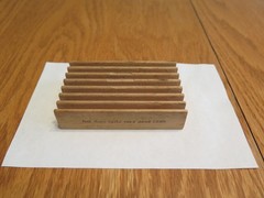 Vintage Wooden Business Card Holder Roosevelt Delicatessen Nassau Rd NY Slogan