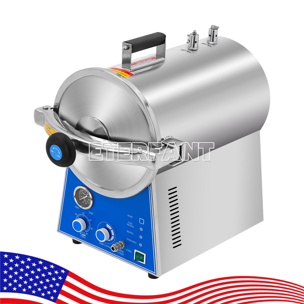 24L Tabletop Dental Autoclave Sterilizer Medical Steam Sterilizer 134°C