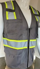 FX Two Tone High Visibility Reflective Gray Safety Vest