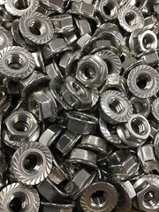 Flange Nuts Stainless Steel, Serrated Base for Locking Main Sizes Available