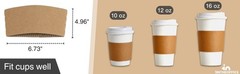 Coffee Cup Sleeves, Corrugated Coffee Sleeves for 10 oz, 12 oz & 16 oz Cups,