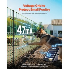 VEVOR Electric Netting Fence Kit Sheep Fencing 42″H x 164’L with Posts Spikes