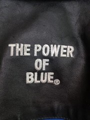 Combo Leather Welding Jacket – by Miller – Blue and Black – XL – Good Condition