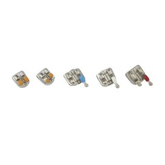 Dental Orthodontic Metal Brackets MIM Mini Braces Roth MBT 022 018 345 Hooks 5-5