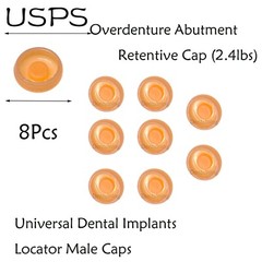 US Dental Universal Locator Overdenture Abutments Retention Caps 1.2/2.4Lbs