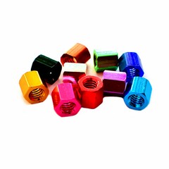M4 M5 M6 Aluminum Hexagonal Threaded Stud Connector Rod Bar Nuts Standoff Column