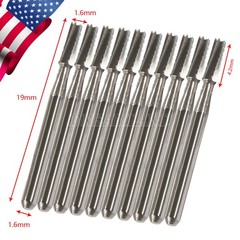 Dental Midwest FG #558 Straight Fissure Crosscut Carbide Burs 100Pk