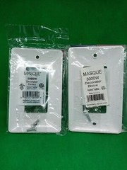 10 PACK TAYMAC MASQUE 1-Gang Plastic Wall Plate (White Larger) GFI 5000W