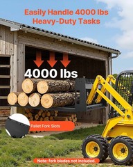 VEVOR 45″ Skid Steer Pallet Frame with Hitch Receiver & Spear Sleeves 4000 lbs