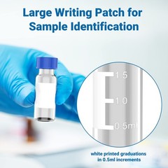 New 2ml Autosampler Vials HPLC Vial 9-425 Amber Vial with Blue Screw Caps US