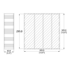 FixtureDisplays 12X12X3.3″ Multi-Purpose Metal Display Riser for Food & Home