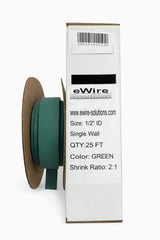 1/2″ Heat Shrink Tubing 2:1 25FT Roll White Yellow Green Single Wall Wire Cable