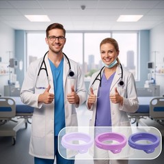 3 Pcs Silicone Chestpiece Covers for EKO CORE 500 Stethoscope Gradient Purple