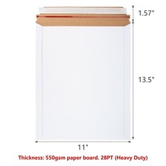 KSK Packaging 11″ x 13.5″ Rigid Mailers Flat Board/Paper Board Mailer Heavy Duty