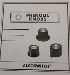 25ea Alcoswitch TE AMP PKA50B1/8 Knob, Phenolic, 0.795 in., 0.125 in.