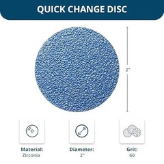 Benchmark Abrasives 2″ Zirconia Quick Change Sanding Discs, 60 Grit | Male R Typ