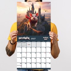 2027 Playful Pigs Wall Calendar