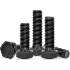 M12 x 1.25 Fine Thread Hex Bolts Grade 8.8 Alloy Steel Hex Head Screws DIN 933