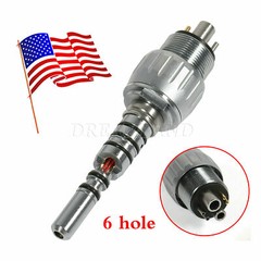 Dental 6 Hole Quick Coupler for MULTIfle LUX Fiber Optic Turbine Handpiece o&l