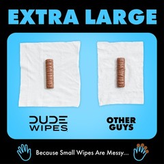 DUDE Wipes – Flushable for Adults – 18 Count (Pack of 1), White