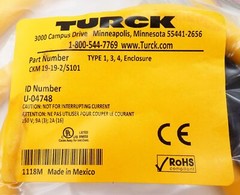 Turck CKM 19-19-2/S101 U-04748 150V 9A (3) 2A (16) Line Yellow -Unused-