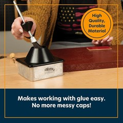 Weaver Leather Supply 25oz Glue Pot Black Aluminum Tip-Resistant Adhesive Tool