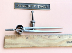 STARRETT No.77A Fay Spring-Type Dividers W/Square Legs; 4.0” Size & Capacity!