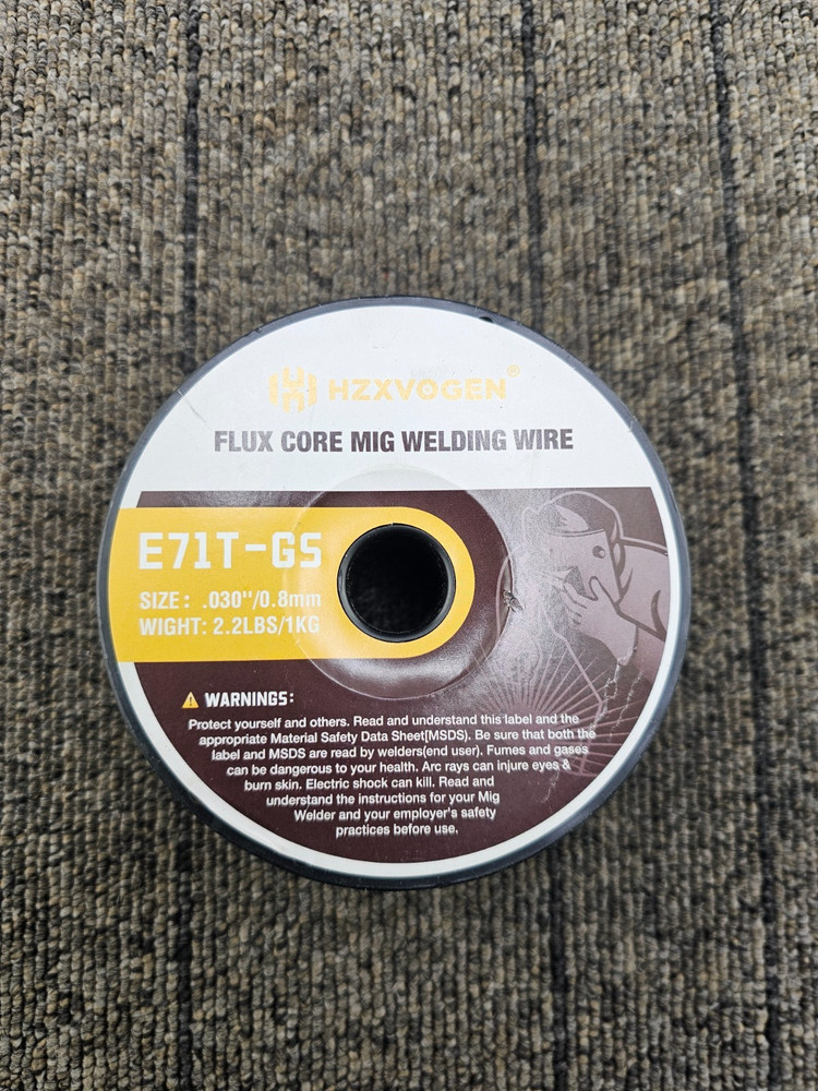 HZXVOGEN E71T-GS: .030-inch Flux Core MIG Welding Wire 2.2 lbs/ 1kg