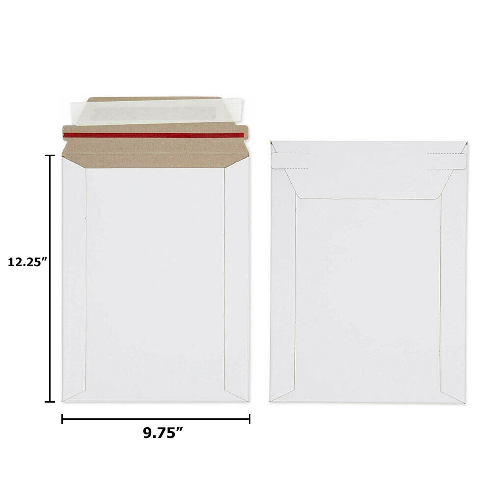 100-300Pack 4Size Rigid Photo Shipping Flats Cardboard Envelope Mailers 300GSM