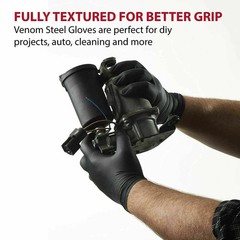 5x VENOM STEEL Nitrile Gloves Rip Resistant Size Fits Most 500 Total